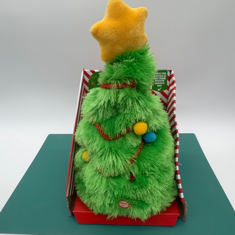 Professor Puzzle Festive Dancing Christmas Tree Hat Lights Music Animated NEW